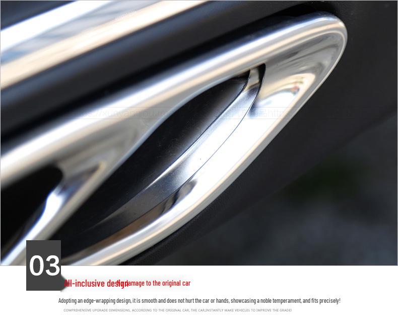 Couvercle de sortie d'échappement compatible pour Mercedes Classe A, C, E, GLC - Modification décorative à quatre sorties.