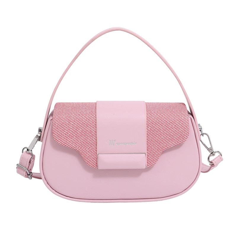Damska minimalistyczna torebka crossbody w bloki kolorów - wszechstronna, szykowna i modna torebka na ramię