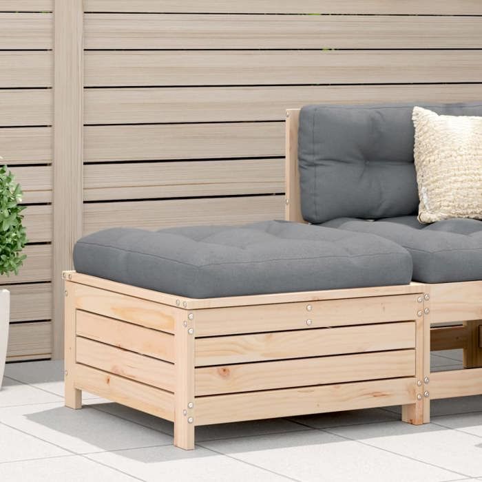 VidaXL Repose-pied de Jardin avec Coussin, Table Basse, Tabouret de Bar, Meuble de Patio Terrasse Arrière-cour Extérieur, 844926
