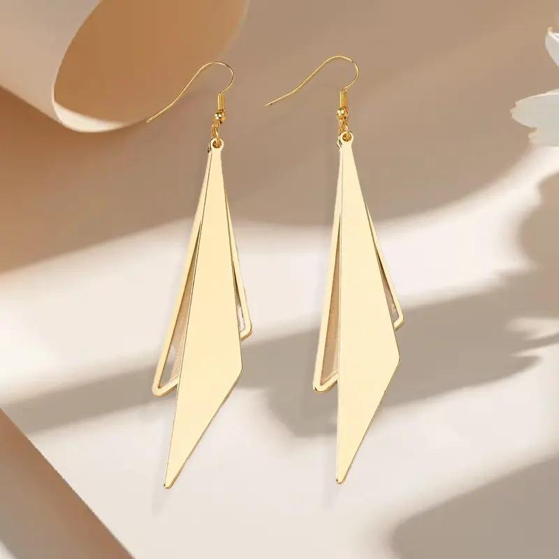 Модные простые геометрические треугольные серьги сексуальный нишевый дизайн холодный стиль женские серьги