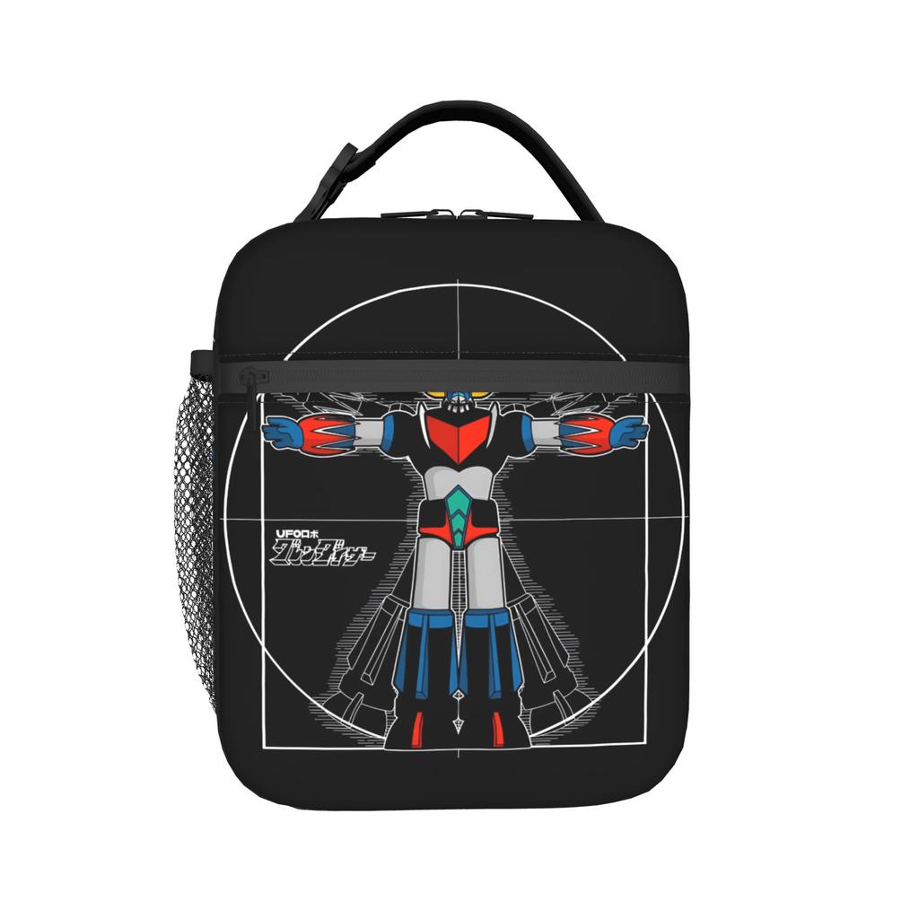Custom Robo Grendizers Insulated Lunch Bag for Women Men Resuable Anime Thermal Cooler Bento Box School