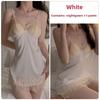 Sexy Plus Chest Pads Gather Nightgown Backless Temptation Pajamas Robe Women's Home Set