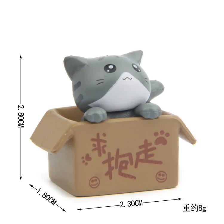 Кавайный Мини Котенок Садовая Статуэтка 1 шт. Украшение Комнаты Миниатюрные Фигурки Домашний Декор Идеальный Подарок
