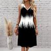 Plus Size V Neck Sleeveless Dappled Light Bamboo Grove Scenery Print For Peaceful Daily Wear