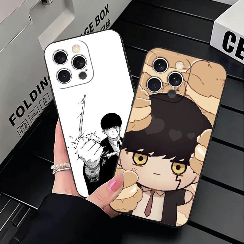Mashle Magic And Muscles Anime Soft Phone Case for iPhone 16 16E 17 Air 15 Pro Max 14 Plus 13 Mini 11 12 7 Black Cover Back Shel