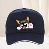 Cute corgi baseball cap for Unisex and Women outdoor travel hiking sunscreen hat leisure adjustable Hip Hop Hat for Adult