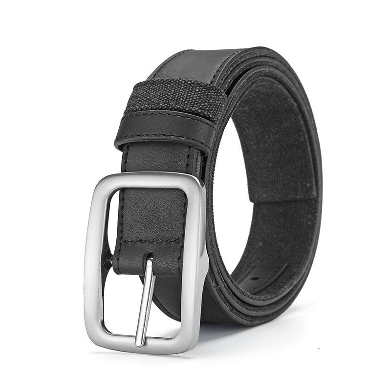 

Мужской ремень из искусственной кожи с пряжкой, женский деловой повседневный ремень, мужской кожаный ремень 125cm чёрный