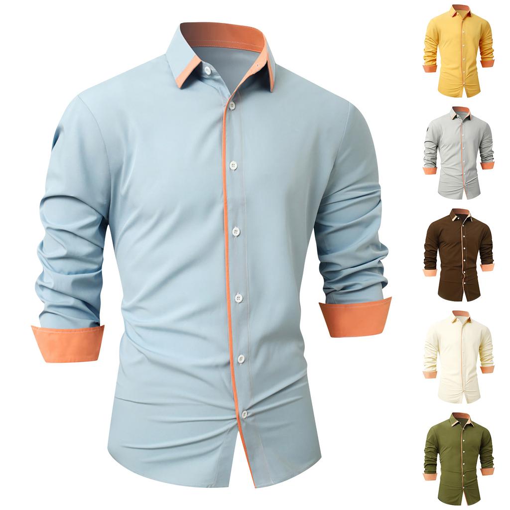 Men's Summer New Loose Print Long Sleeve Shirt Cardigan Beach Shirt