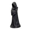 3D Printed Hooded Robe Ornament, Matte Black Faceless Monk Figurine, Gothic Style Sculpture, for Halloween Indoor Outdoor Decor