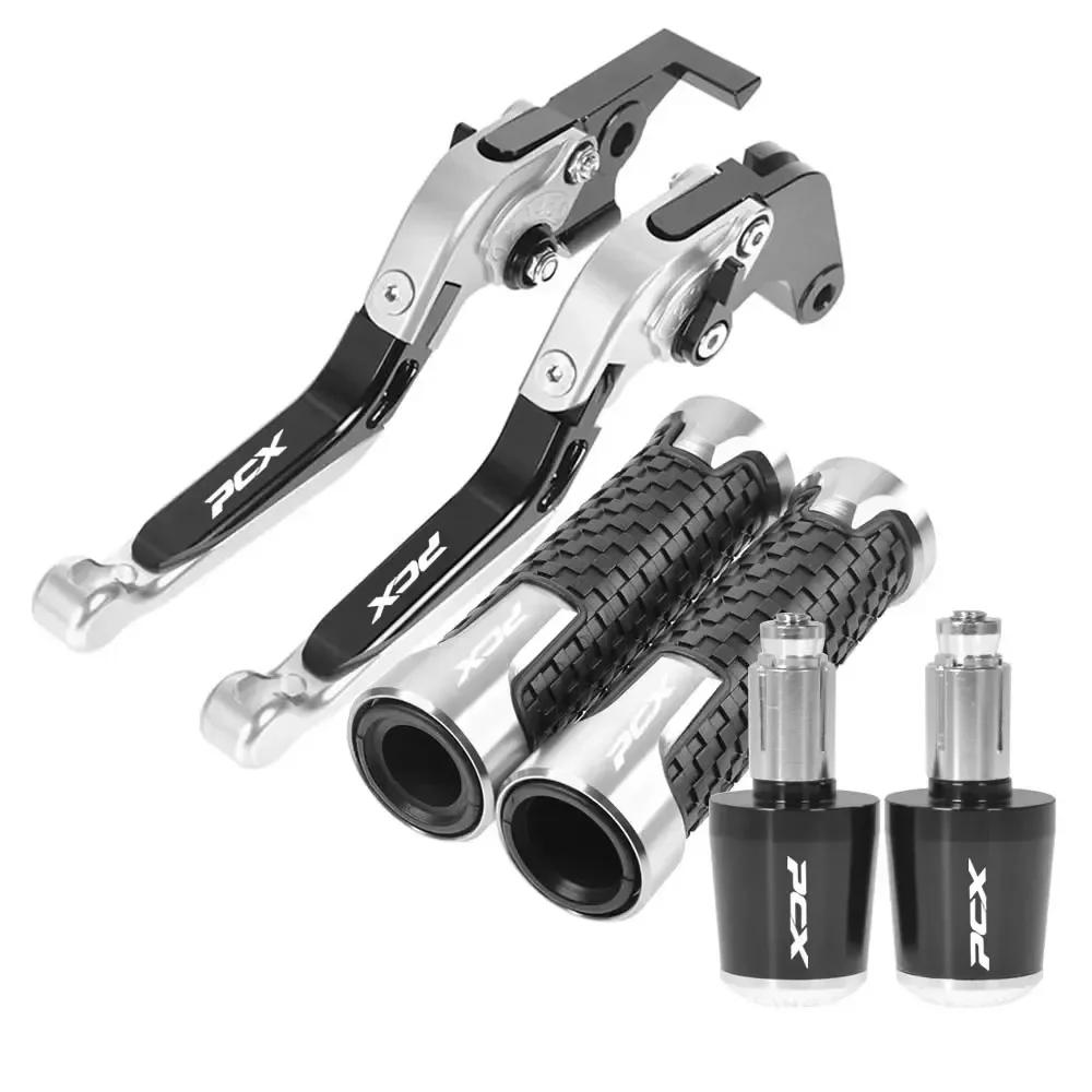 For Honda PCX 125 PCX125 PCX150 Motorcycle Adjustable Folding Brake Clutch Levers Handgrip Handlebar Grips Ends Accessories
