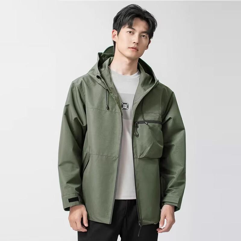 Men's Regular Fit Hooded Casual Jacket FMQS2363