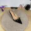 Sexy Sandals 2025 Summer New Style Elegant Patent Leather Pointed-toe High Heels Comfortable Banquet Thin Heel Sandals