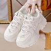 Fashion 2025 New Women New Fashion Platform Sport Shoes Women Summer Beige Casual Chunky Sneakers Women Leather Platform Shoes