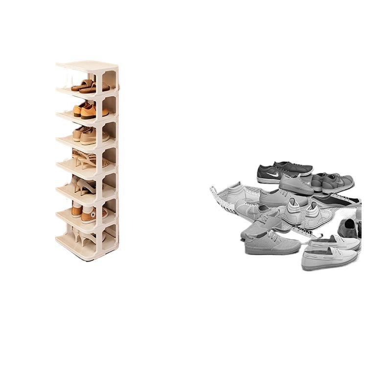 Multi-layer Shoe Rack for Narrow Entrances - Compact Indoor Storage for Dorms & Rental Homes