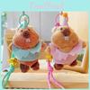 Wearing Groundhog Clothes Hats Cartoon Plush Keychain Daily Use Gifts Pendant