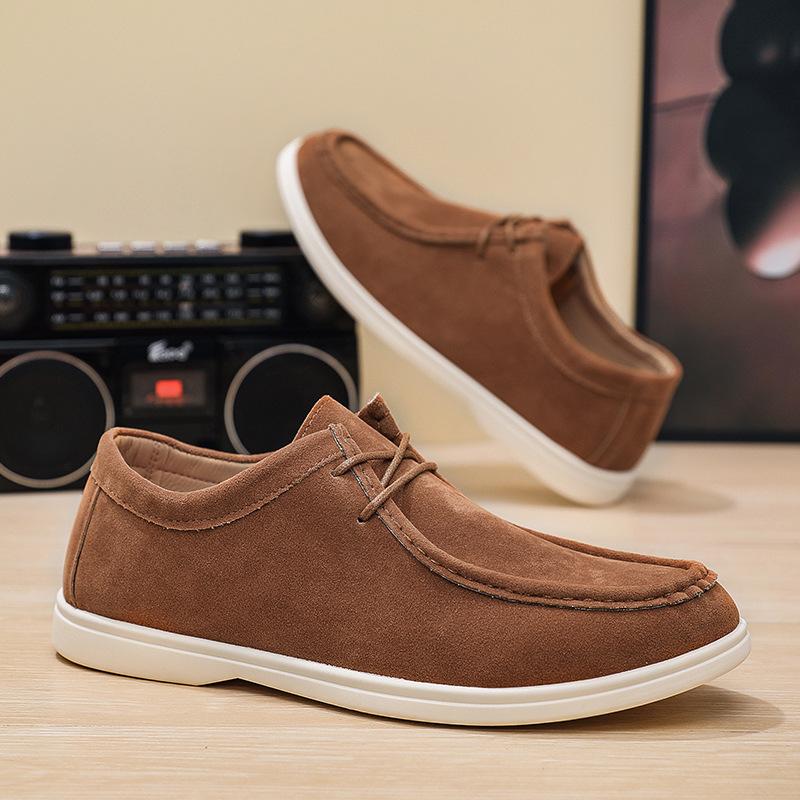 Men's shoes casual single shoes low-top foot-fitting one-pedal lazy shoes fashionable versatile large-size flat shoes men