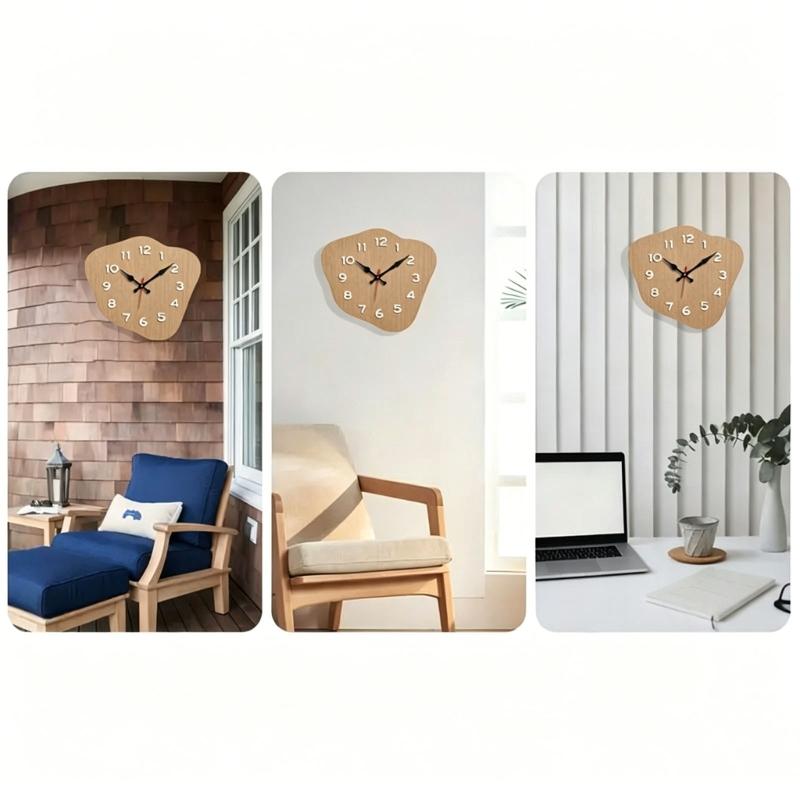 Quiet Wall Clock Nordic Creative Irregular Shape Analog Clock Quiet Mechanism Precise Timing For Bedroom Office