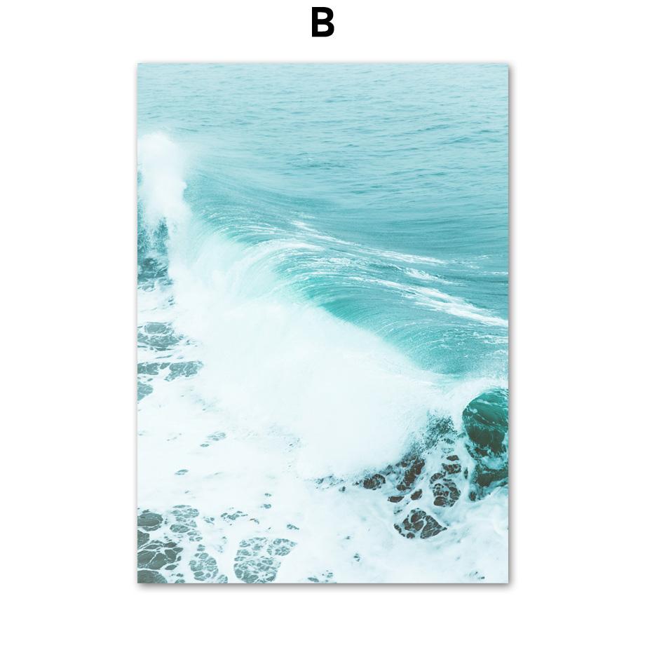 Beach Surf Sea Car Coconut Tree Landscape Nordic Posters And Prints Wall Art Canvas Painting Wall Pictures For Living Room Decor