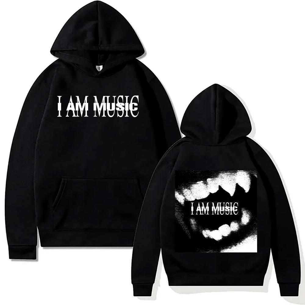 Rapper Playboi Carti Music Album Sweatshirts I Am Music Hoodies Men Women Hip Hop Vintage Fashion Pullovers Loose-fit Streetwear