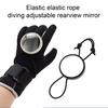 Diving Hand Mirror Portable Diving Rearview Mirror Adjustable Round Convex Diver Observe Mirror Diving Equipment for Cave Dive Drifting