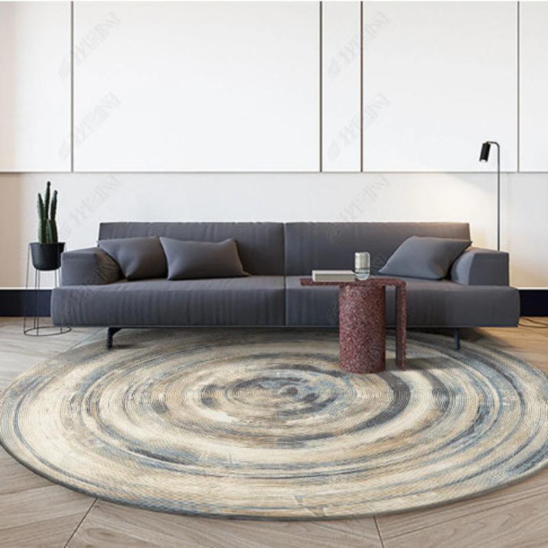 Modern Round Carpets for Living Room Decoration Abstract Rugs for Bedroom Decor Soft Carpet Non-slip Desk Hanging Basket Rug