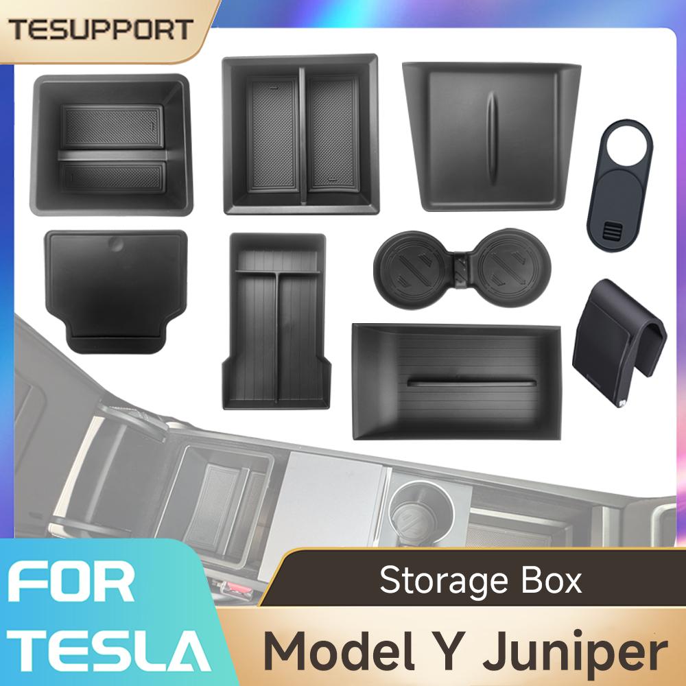 Storage Box for Tesla Model Y Juniper Accessories Center Console Trays for Tesla Model Y Juniper 2025-2026 Webcam Cover