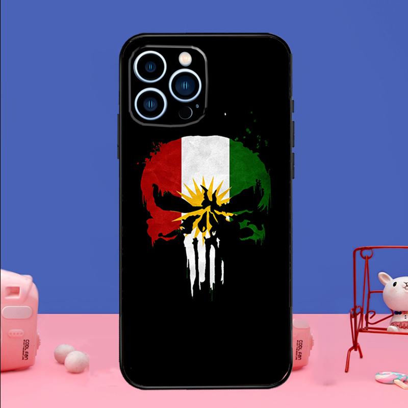 Custodia per Telefono con Bandiera del Kurdistan per iPhone 16 15 14 13 12 11 17 Pro Max Plus 12 13 mini 16e 17 Air Bumper Cover