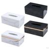 Creative Marbling Tissue Container Decoration Stand Stylish Napkin Box for Desktop Hotel Tables Tops