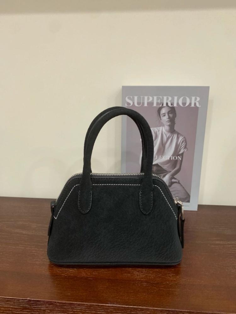 

Vintage Matte Shell Square Women s Handbag High Texture Soft Leather Shoulder Crossbody Bag Solid Color Fashionable Commuter Bag чёрный