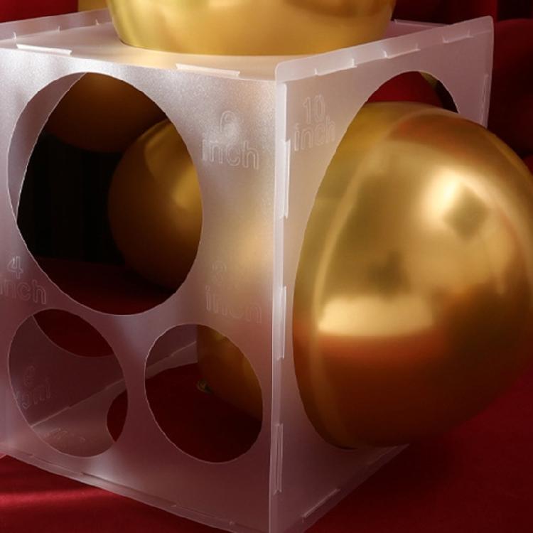 Plastic Balloon Sizer Box Cubes Balloon Size Measurement Tool Collapsible Decors