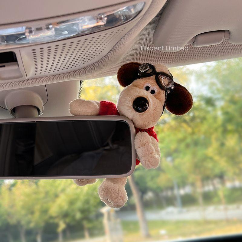Cane Cucciolo Peluche Occhiali Decorazione Specchietto Retrovisore Auto Ornamento Auto Ciondolo Decorazione Console Centrale Accessori per la Casa