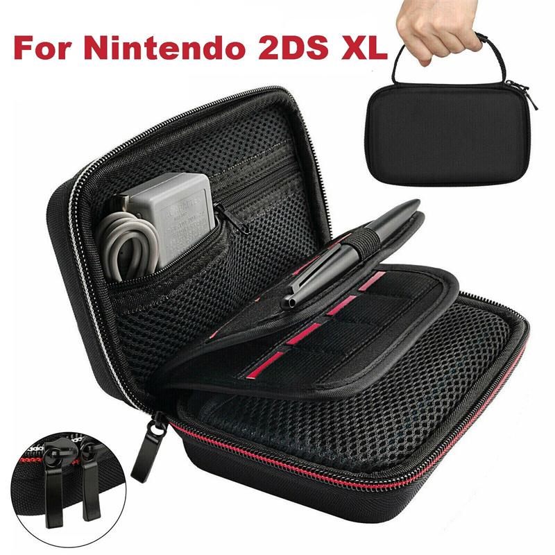 For Nintend 3Ds Ll/Xl Large Hard Pouch Carrying Travel Shell Case Bag Pocket W/ Game Cartridge Case Holder Fit Wall Charger