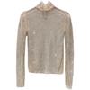European & American Autumn/Winter Mesh Diamond High Collar Sexy Top - Versatile Fairy-Inspired Perspective Bottoming Shirt for Women