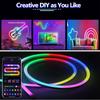 New 60/100/200cm RGB Neon LED Rope Lights Control Home Decor Flexible LED Diode Waterproof Colorful Flexible Light Strip