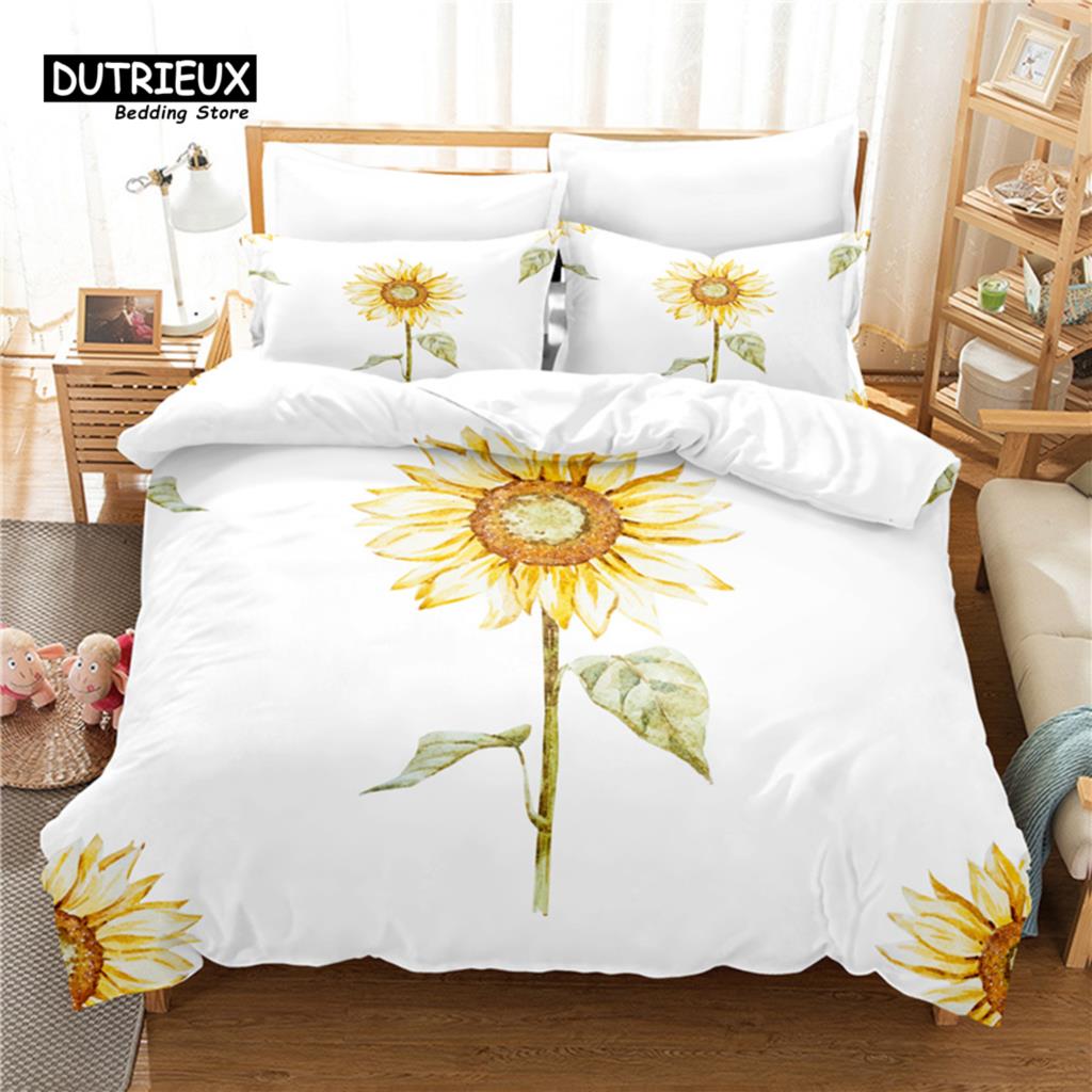 Rose Duvet Cover Set, Roses Bedding Set, Soft Comfortable Breathable Duvet Cover, For Bedroom Guest Room Decor