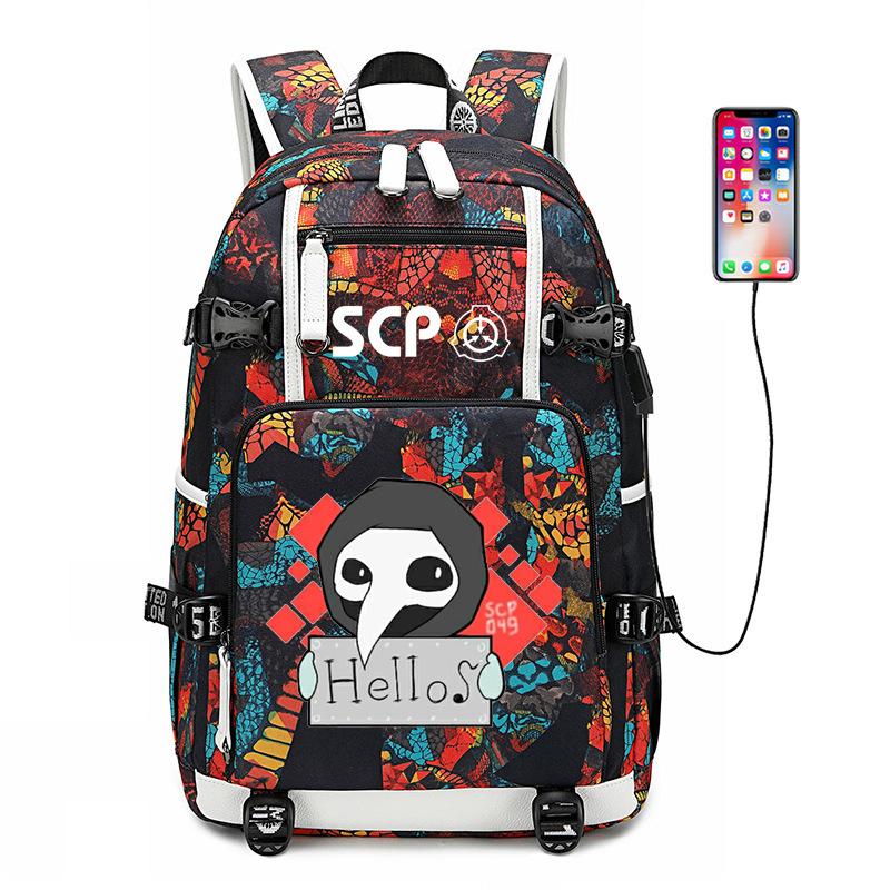 Scp Schoolbag Archive In The Second Disease Alliance Animation Peripheral Student Backpack Female Backpack Male
