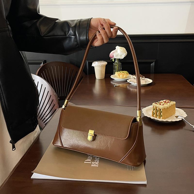 Premium French Niche Bag 2025 New Trendy Internet Celebrity Handheld Underarm Bag Versatile Shoulder Casual Baguette Bag