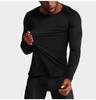 Men's Winter Quick-Dry Fleece Compression Tights & Long Sleeve Sportswear for Running & Basketball.