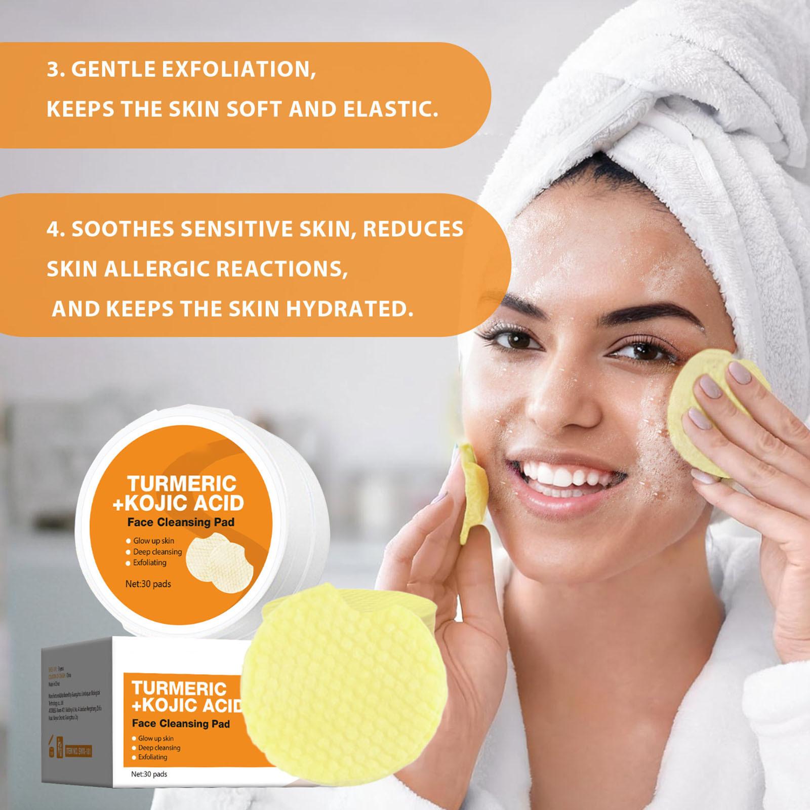 Очищающие подушечки Kojic для тусклой кожи лица — фото 5