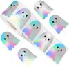 500pcs Halloween Ghost Stickers Roll Ghost Laser Stickers Decorative Self-Adhesive Paper Decals for Halloween Party Favors