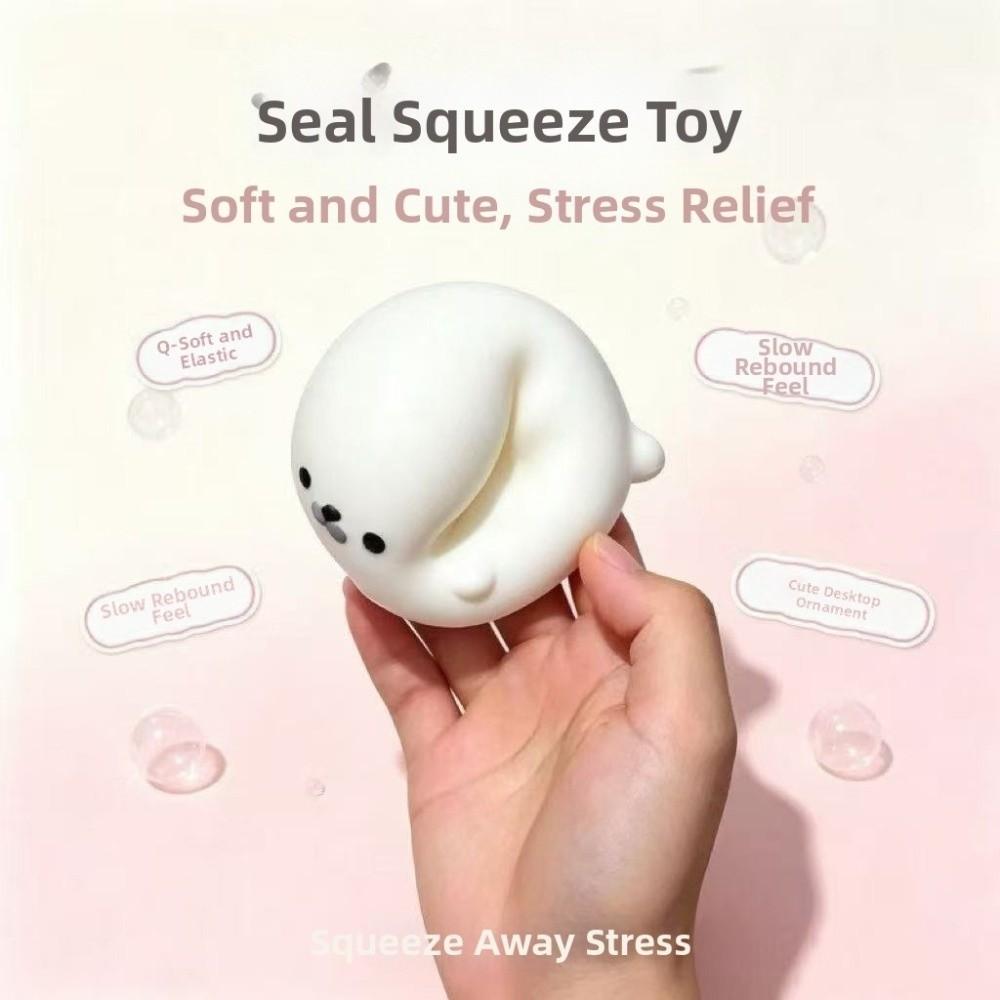 Slow Rebound Seal Squeeze Toys Soft Texture Seal Fidget Toy Seal Squishy Toy  Desktop Decoration