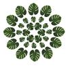 30Pcs Artificial Monstera Leaves Green Simulation Plant Leaves Home Decoration Set Small Medium Large Tropical Leaf Arrangement