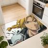 ANIME F-Fullmetal Alchemist Floor Mat Absorbent Floor Mat Non-Slip Entrance Rug for Bathrooms Restrooms and Toilets