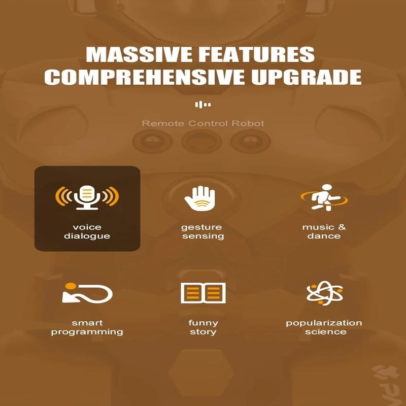 Nouă telecomandă inteligentă cu dialog vocal cu telecomandă Robot jucărie de programare Control vocal mod dublu telecomandă cu gesturi Model electric Jucărie Cadou băiat