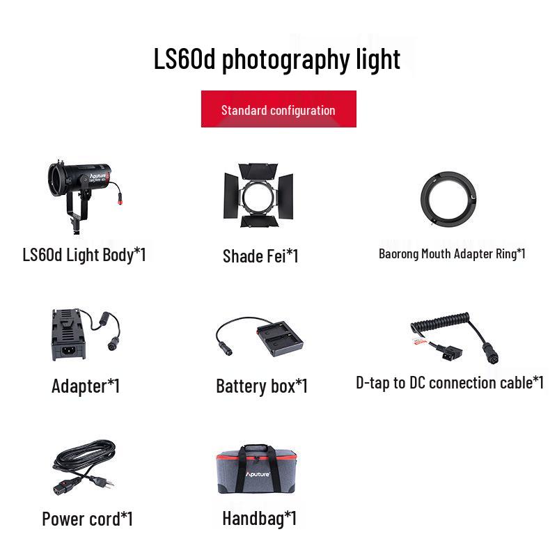 Aputure LS 60x LED Video & Photography Spotlight Kit (8-Pack)