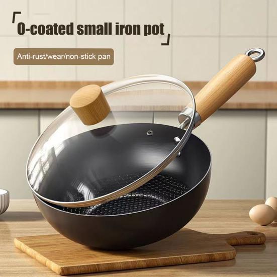 Iron Frying Pan Non-Stick Skillet Pot Saucepan Cooking Omelette Pans Wok for Cooking
