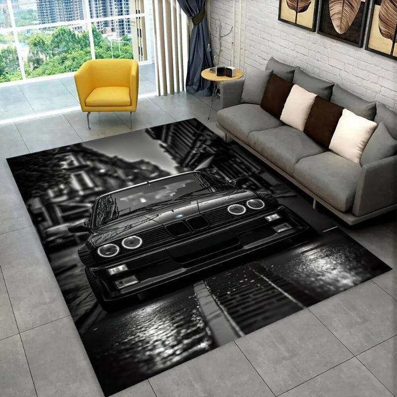 Racing Car Motorcycle Rug Carpet for Living Room Bedroom Decor,kids Play Non-slip Decoration for Sofa Doormat Gift
