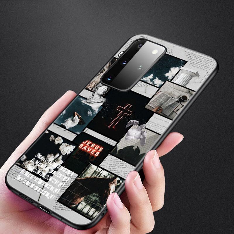 

Христианский чехол с Библией Иисусом Христом для Samsung Galaxy S20 S21 FE S10 Lite Note 20 10 Lite S8 S9 + S10E S10 Plus, ультра черный чехол Samsung S21