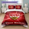 VfB Stuttgart FC Custom Name Text Bedding Set 1 Duvet Cover+2 Pillowcases Soccer Logo Personalized Gift For Special Occasion Bedroom Decor