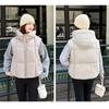 DAFIFY Moda Donna Casual Autunno Inverno Monocolore Stampa Senza Maniche Giubbotti & Cappotti Piumini
